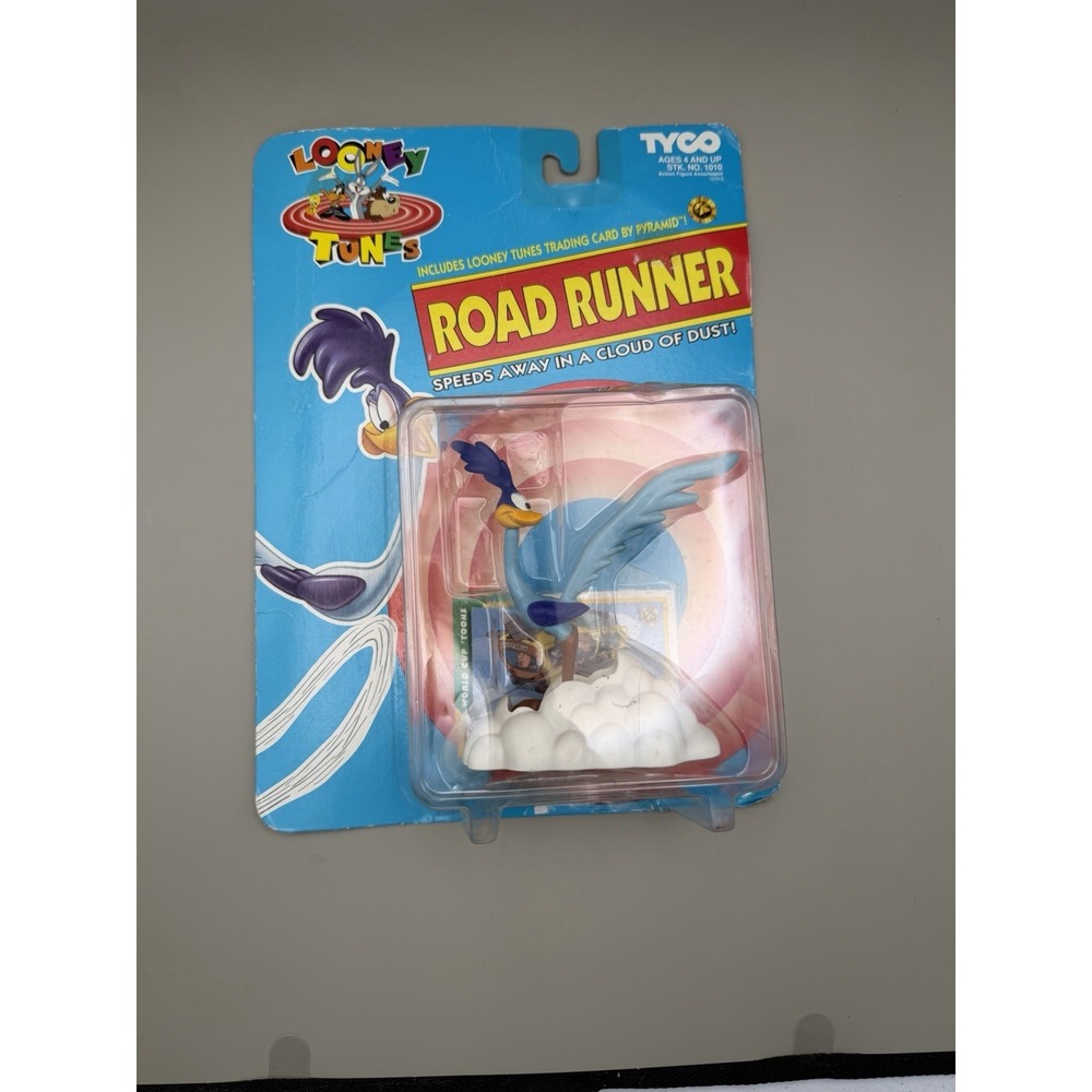 Vintage 1993 Tyco Looney Tunes Road Runner Action Figure – New on Card 1010